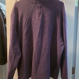 Polo by Ralph Lauren Men's Purple Half-Zip Turtleneck Sweater